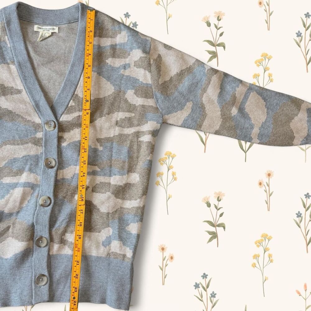 Christian Siriano Cozy Streetwear Indie New York Muted Camo Cardigan XS - Picture 8 of 8